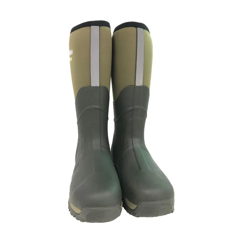 Rockfish Neoprene Lined Groundhog Wellington Boots - Olive Green-1