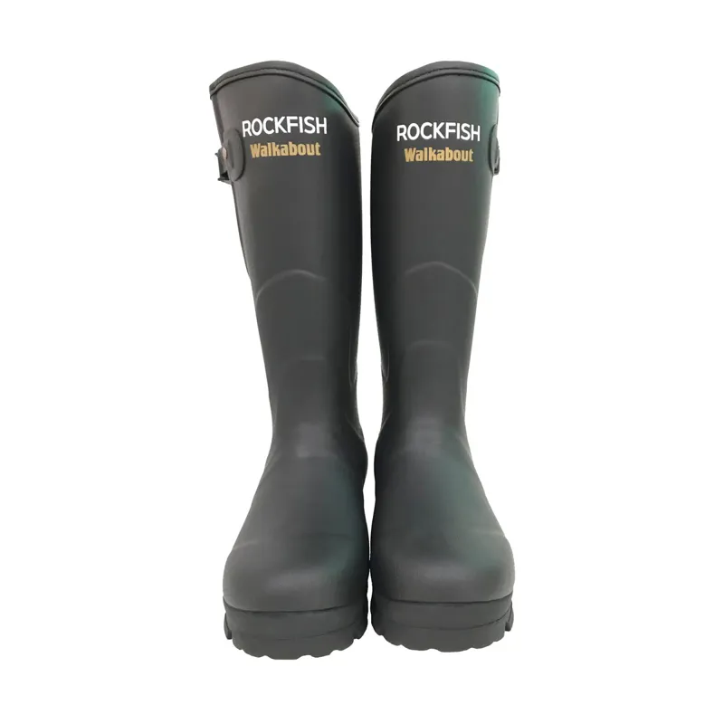 Rockfish Neoprene Lined Walkabout Wellington Boots - Black-1