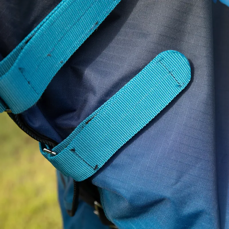 Shires Tempest Original Lite 0g Turnout Combo Rug - Blue Skeleton-4