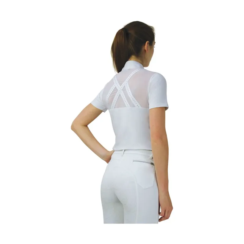 Hy Equestrian Suki Show Shirt - White-1
