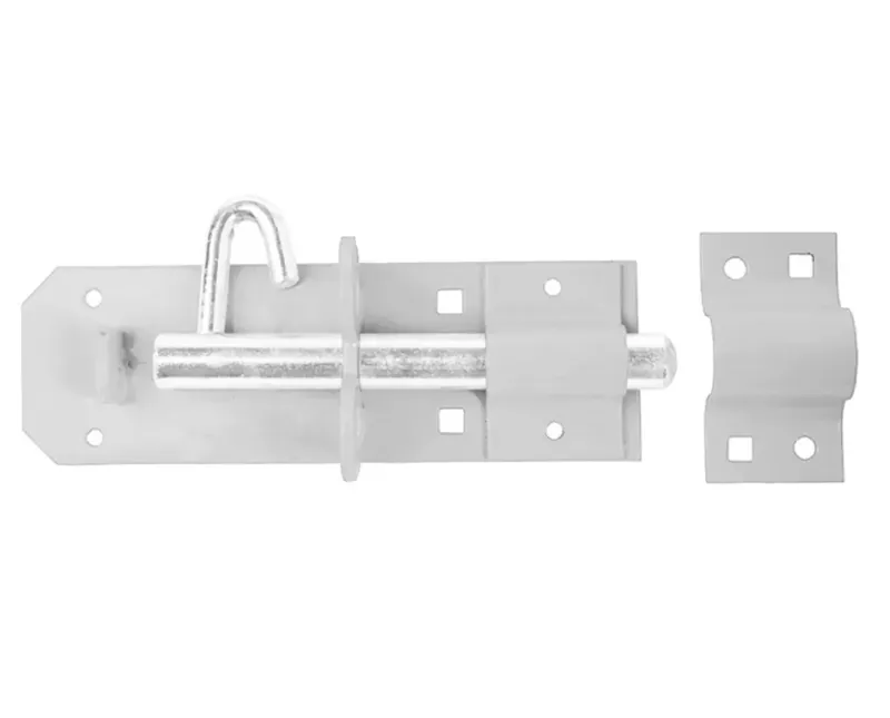 Perry Equestrian Heavy Brenton Padlock Bolts - Galvanised/Silver
