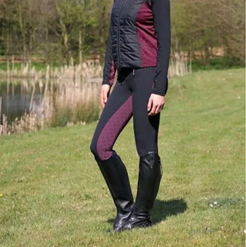 Hy Equestrian Knightsbridge Ladies Breeches - Black/Fig
