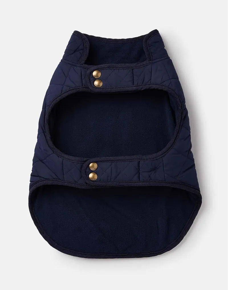 Joules Quilted Dog Coat - Navy-3