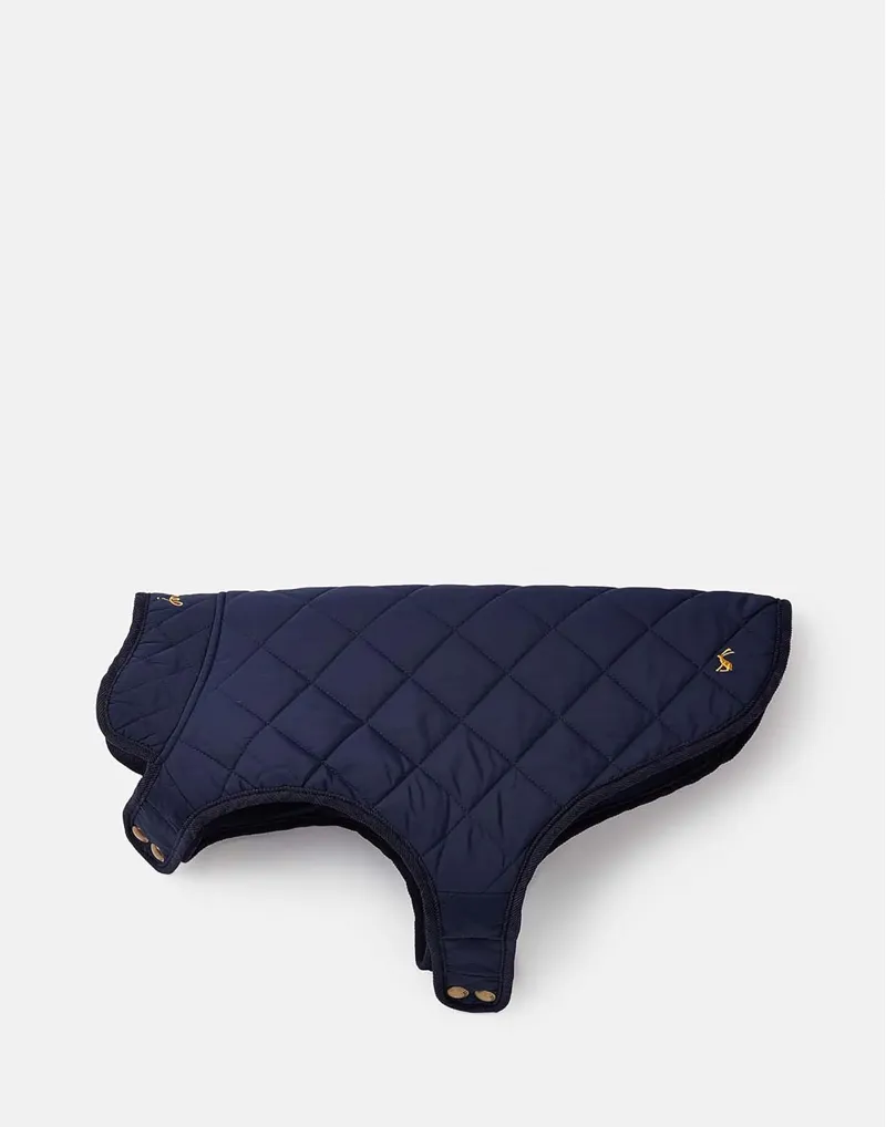 Joules Quilted Dog Coat - Navy-4