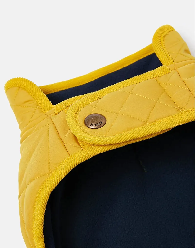 Joules Quilted Dog Coat - Antique Gold-2