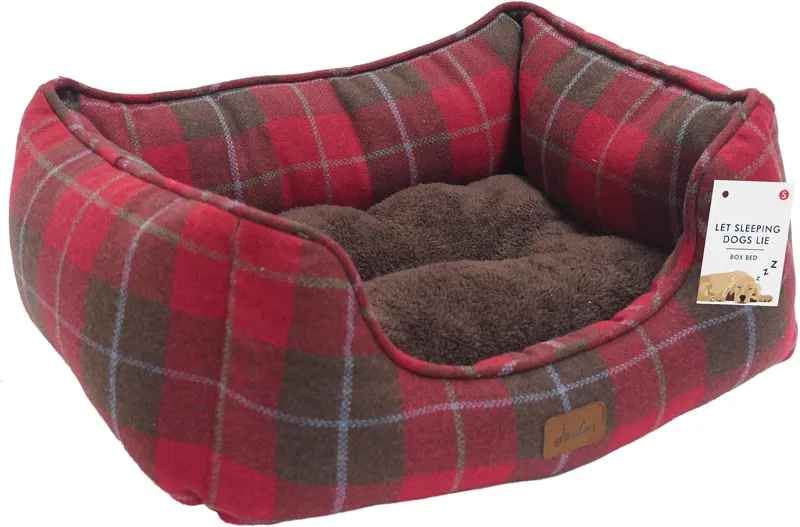 Joules Heritage Tweed Box Bed - Red-1