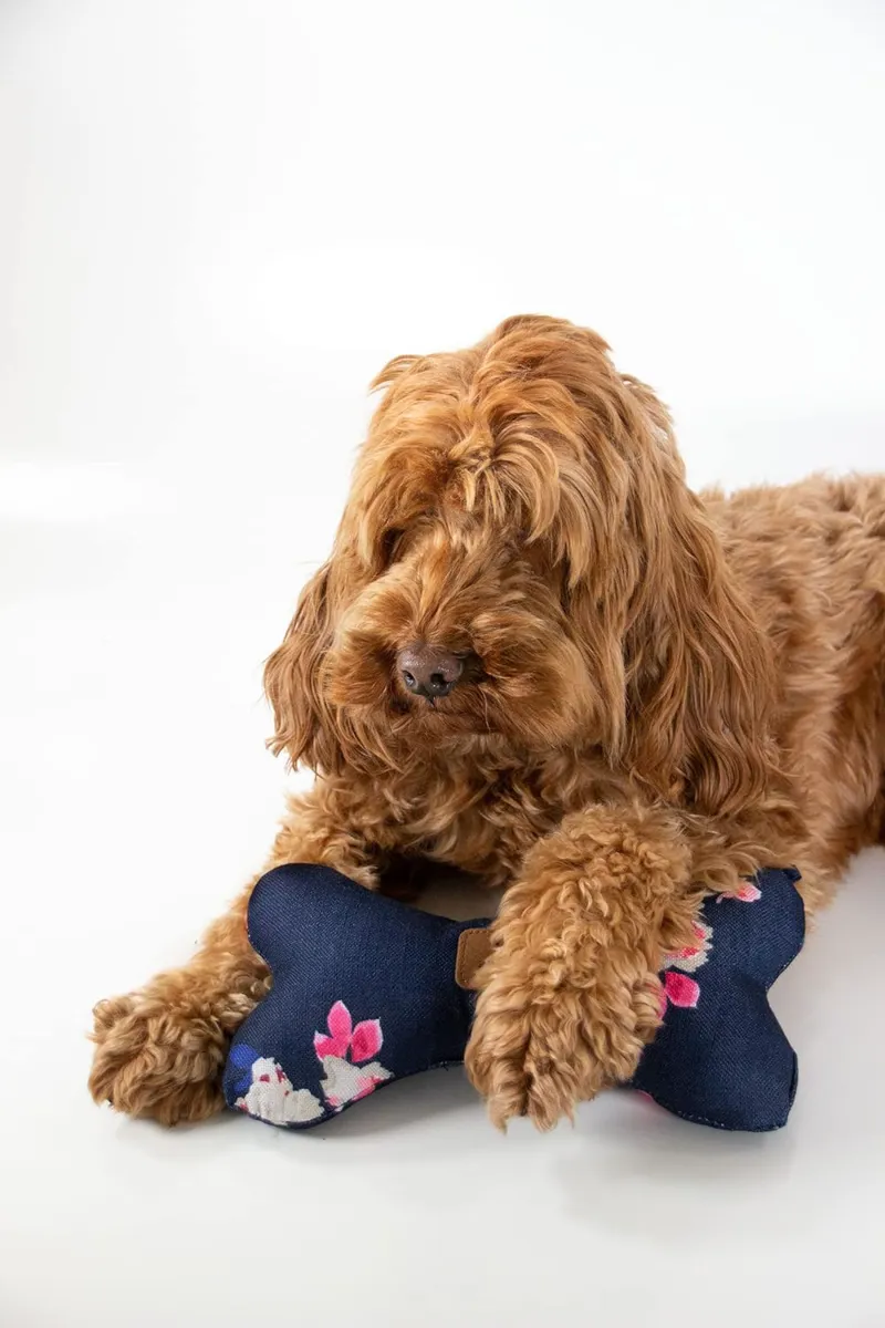Joules Floral Bone Toy - Navy-2
