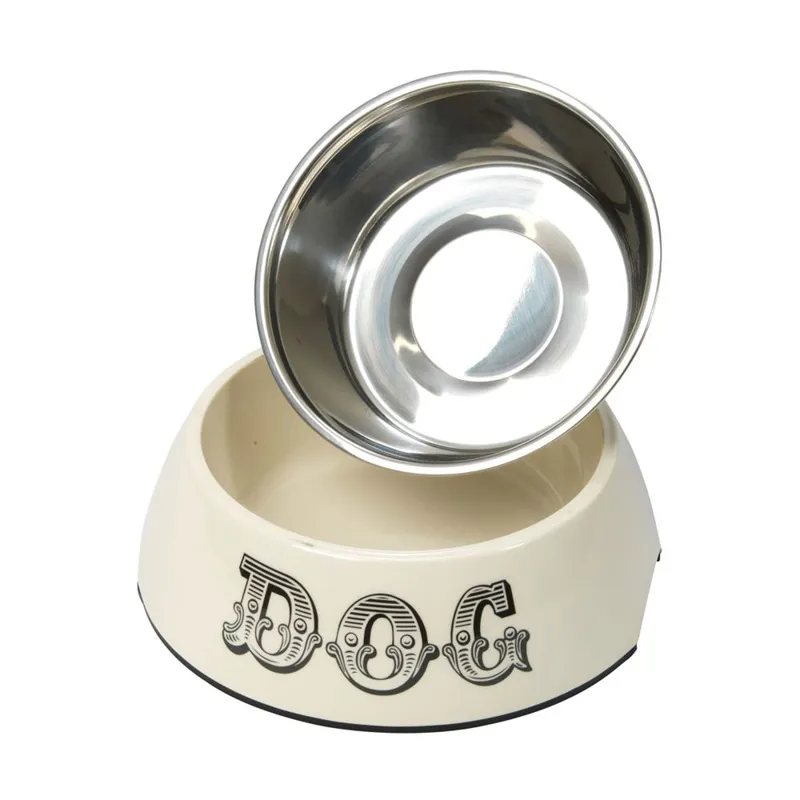 House of Paws Melamine Dog Bowl - Cream