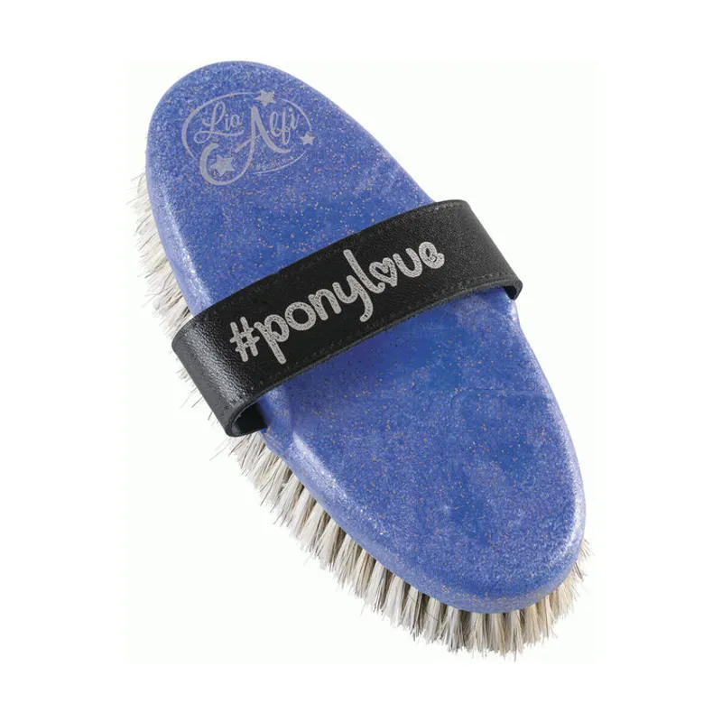 Haas Ponylove Fellglanz Body Brush - Blue Glitter