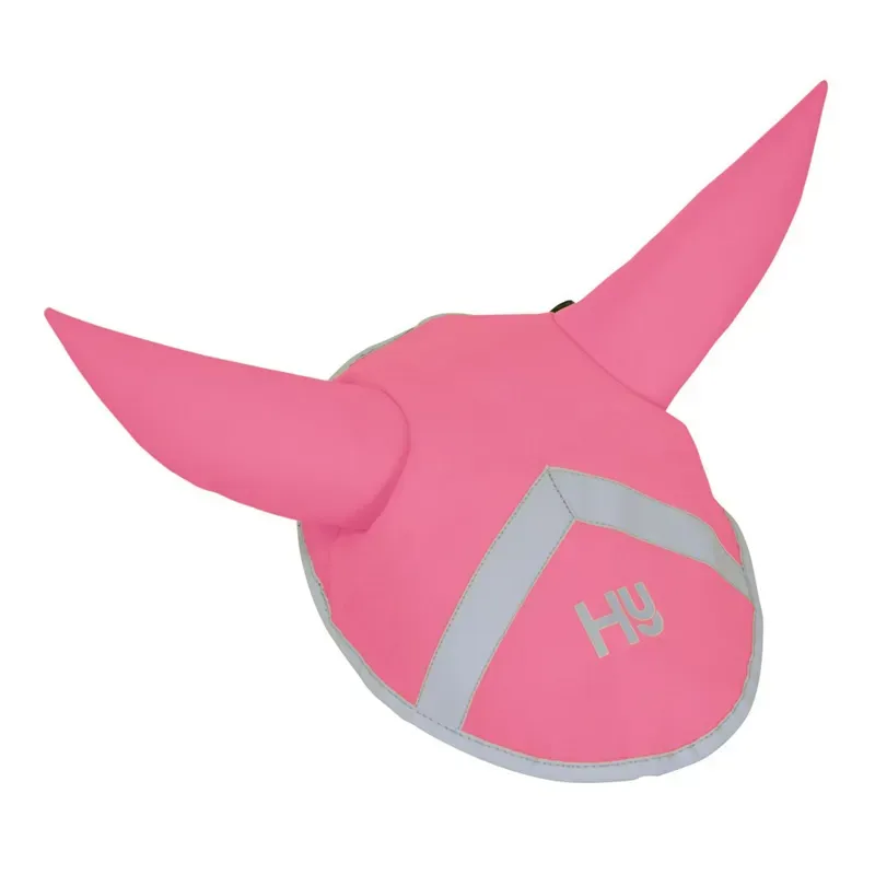 Hy Equestrian Reflector Luminous Ear Bonnet - Pink