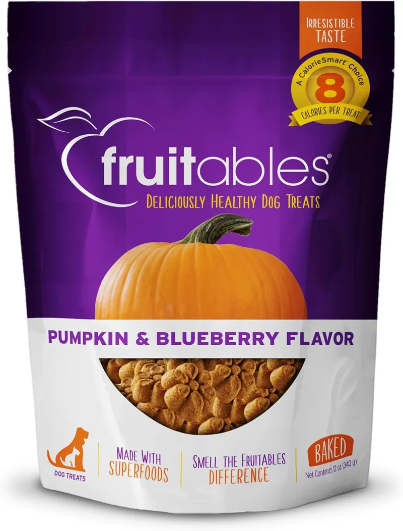 Fruitables Dog Treats - Pumpkin and Blueberry