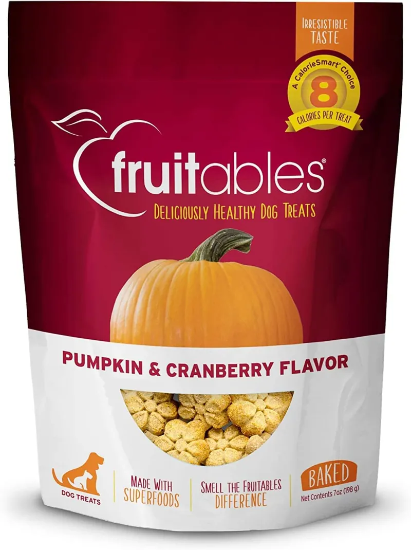 Fruitables Dog Treats - Pumpkin and Cranberry