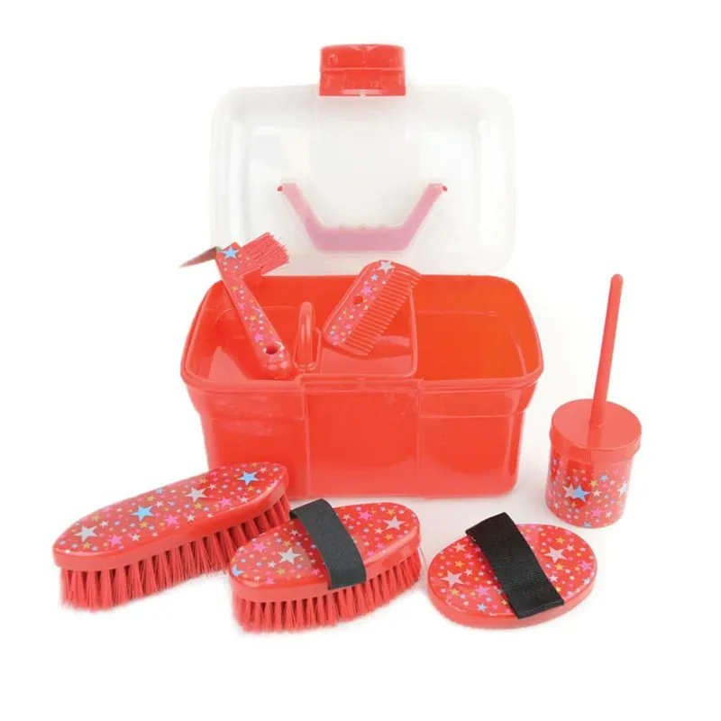 Lincoln Star Pattern Grooming Kit - Red