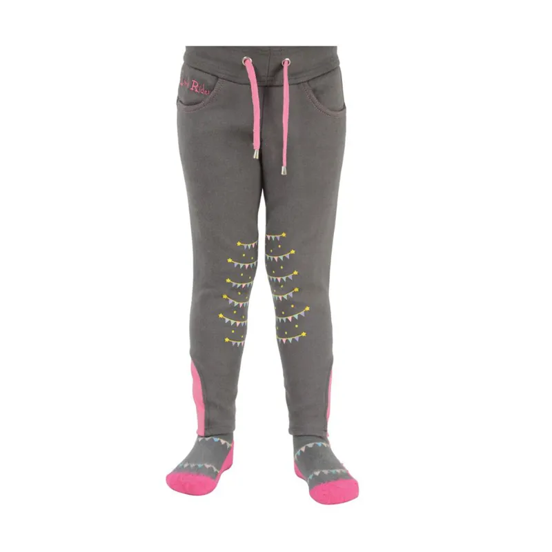 Little Rider Merry Go Round Pull on Jodhpurs - Grey/Pink