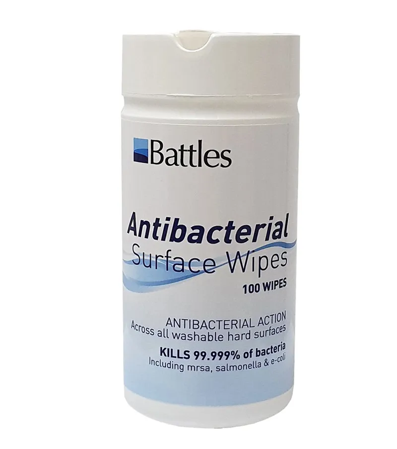 Battles Antibacterial Surface Wipes - 100 wipes