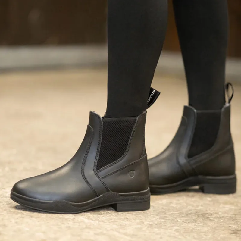 Hy Equestrian Fleece Lined Wax Leather Jodhpur Boot - Black-2
