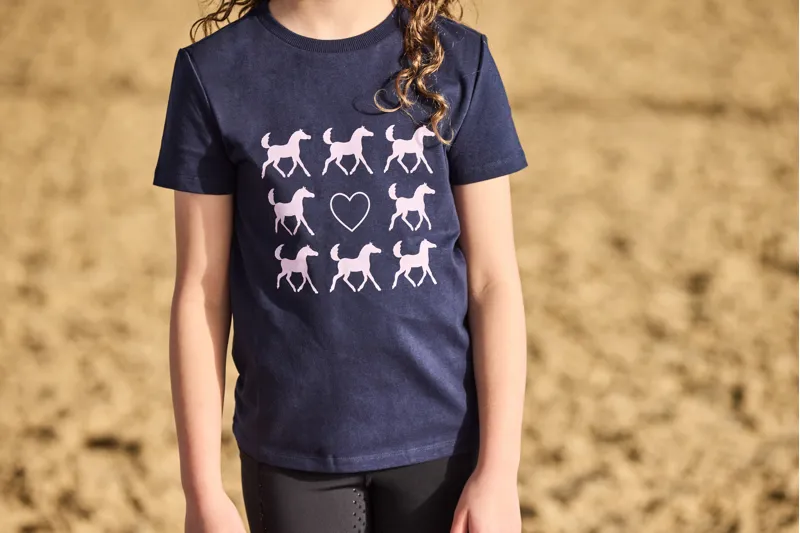 Dublin Childrens Tilly Tee - Naval Academy Heart Horses-4