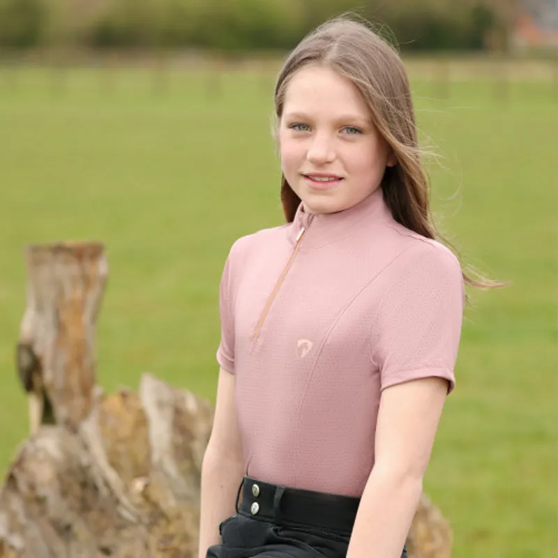 Hy Equestrian Elevate Mizs Sports Shirt - Rose-2