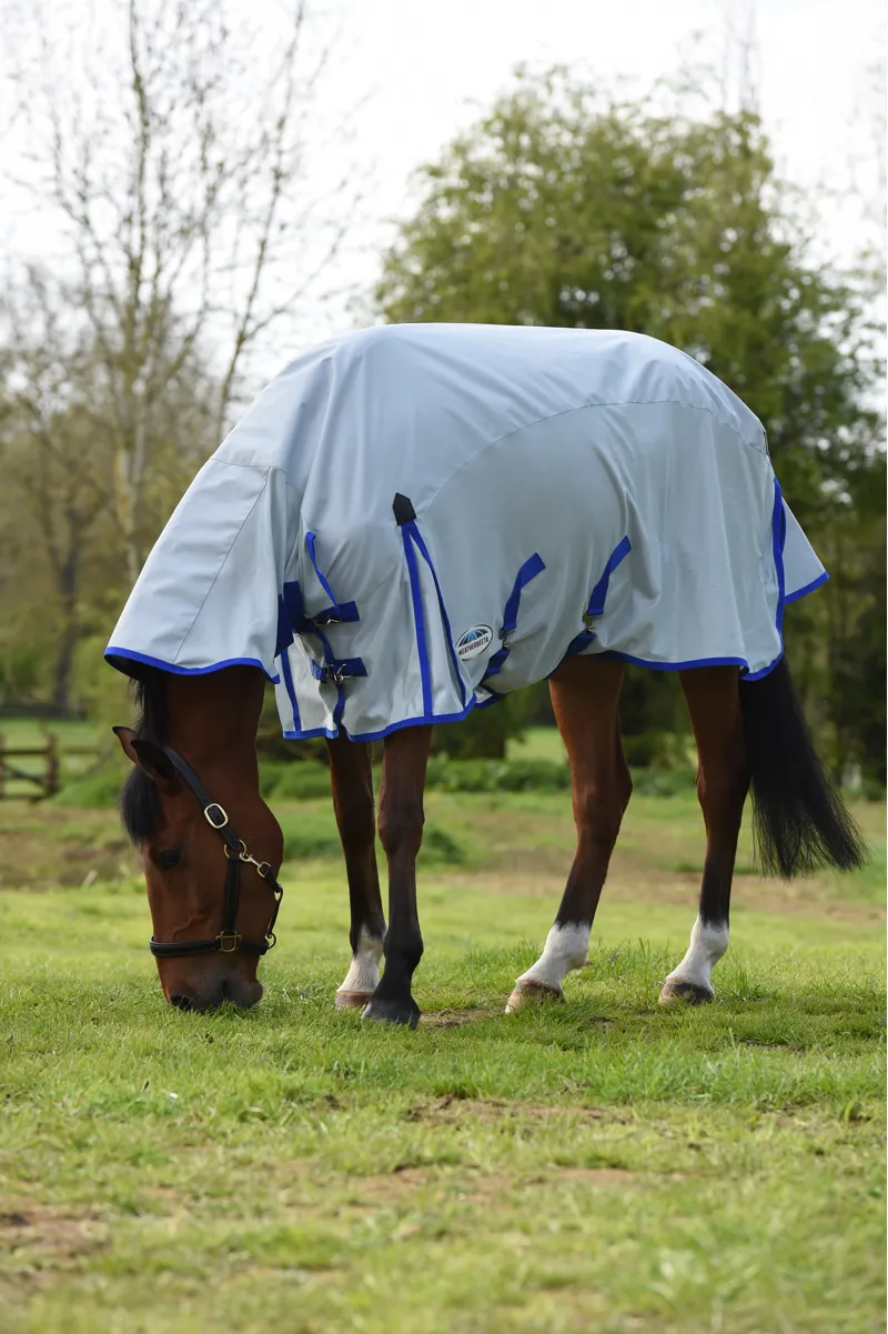 WeatherBeeta ComFiTec 600d Mesh II Combo Neck Fly Rug - Silver-1