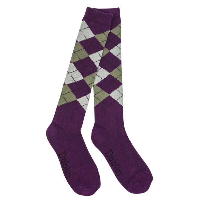 Dublin Argyle Socks - Purple/Ash