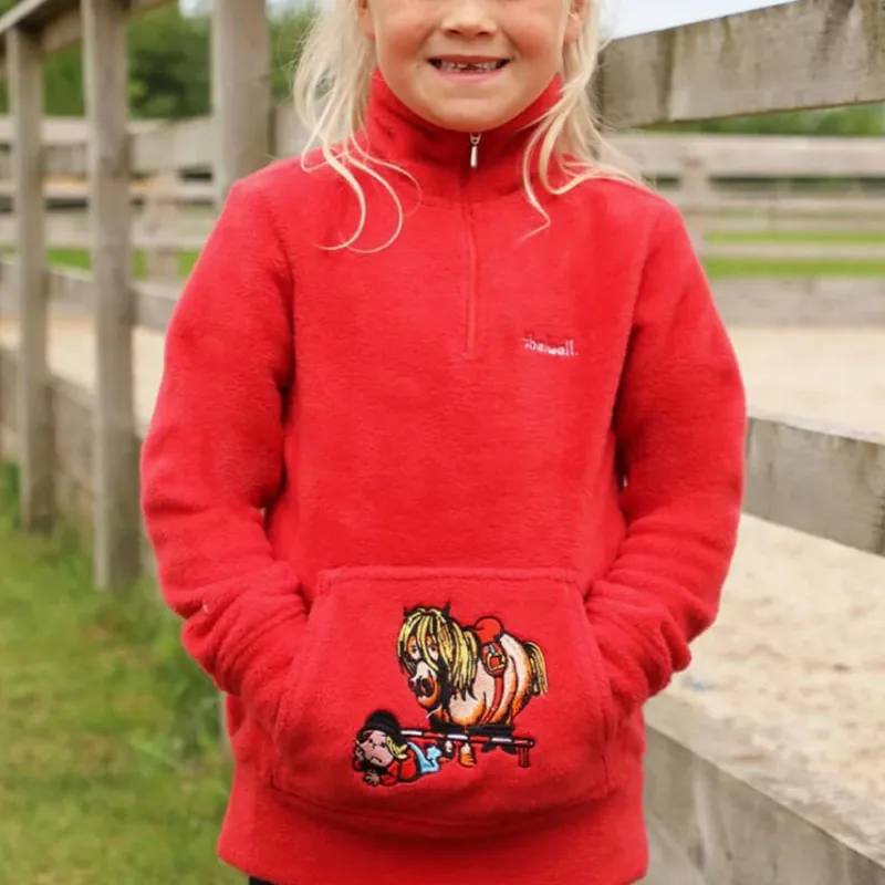 Hy Equestrian Thelwell Collection Children's Soft Fleece - Red-1