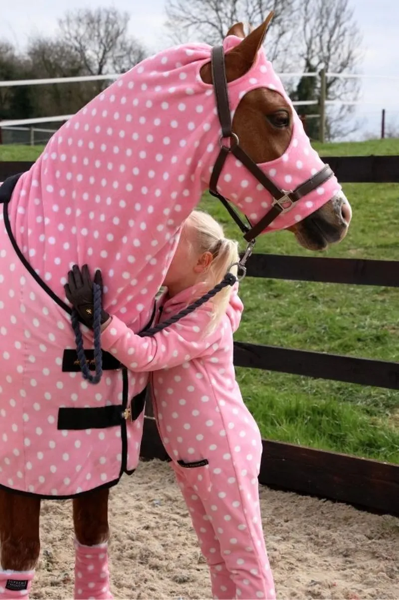 Supreme Products Dotty Fleece Hood - Pretty Pink