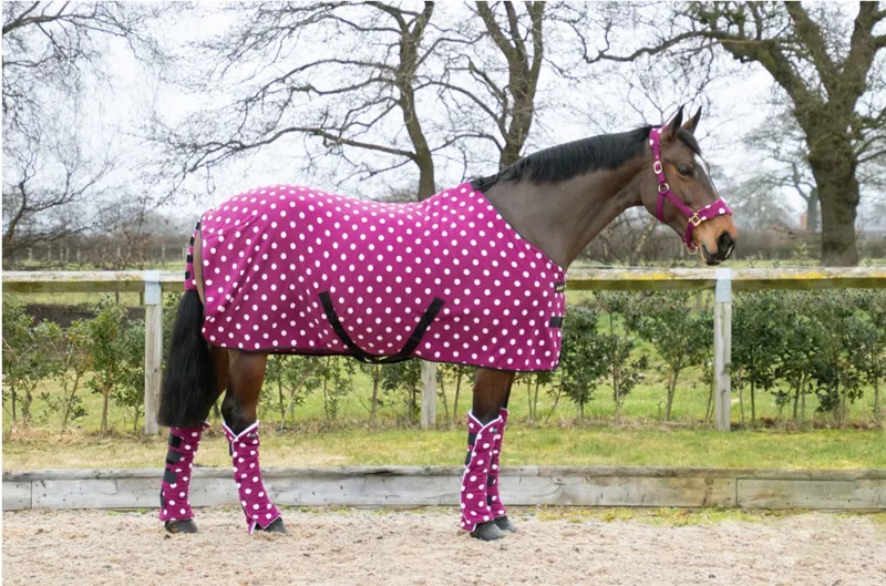 Supreme Products Dotty Fleece Rug - Magical Mulberry