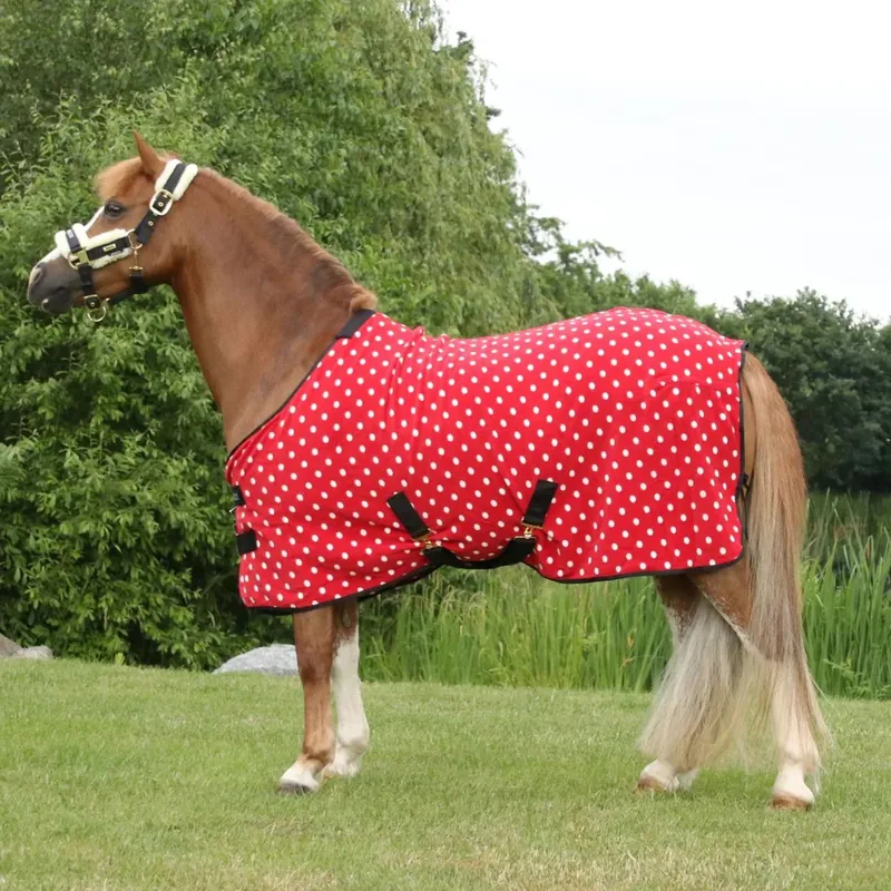 Supreme Products Dotty Fleece Rug - Rosette Red