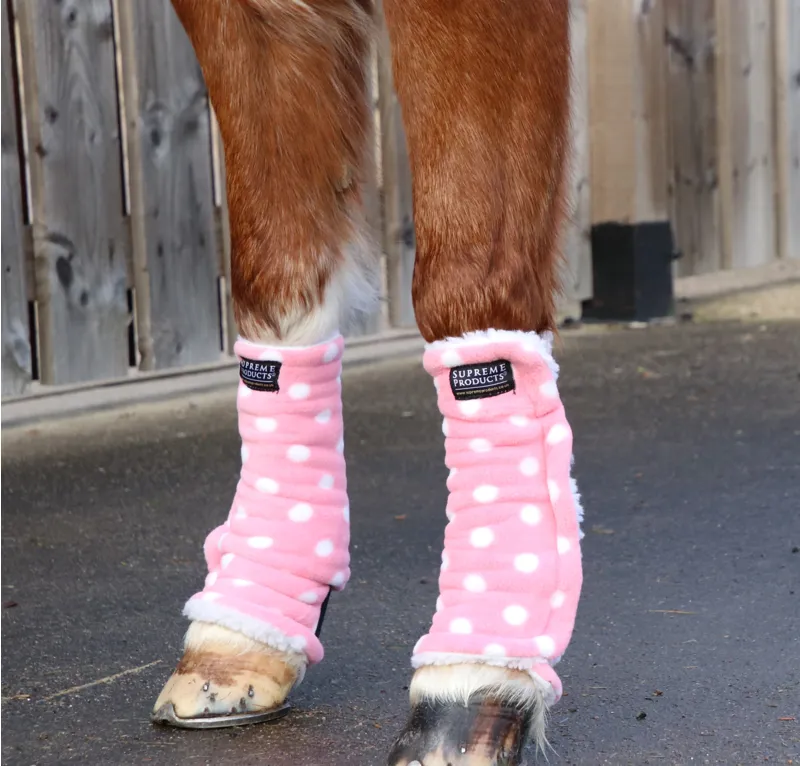 Supreme Products Dotty Fleece Boots - Pretty Pink