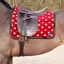 Supreme Products Dotty Fleece Saddle Pad - Rosette Red
