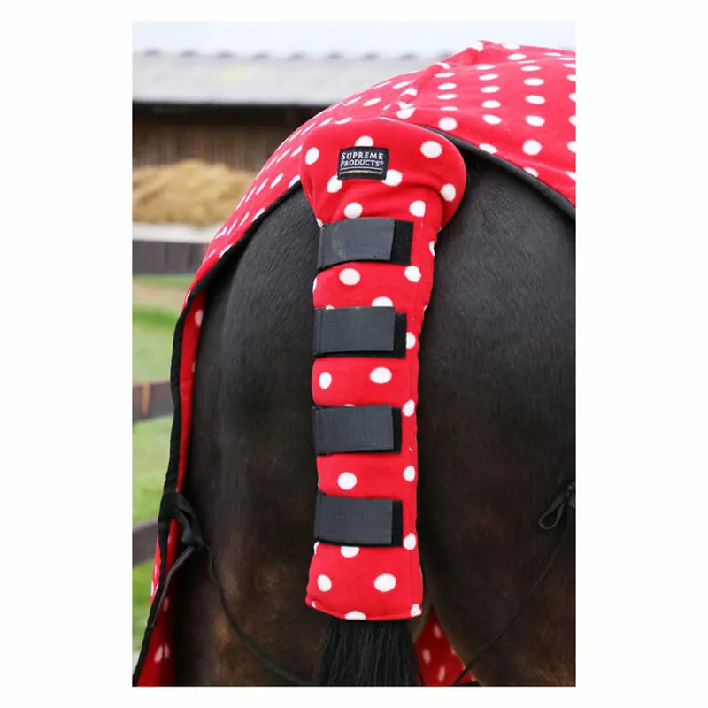 Supreme Products Dotty Fleece Tail Guard - Rosette Red