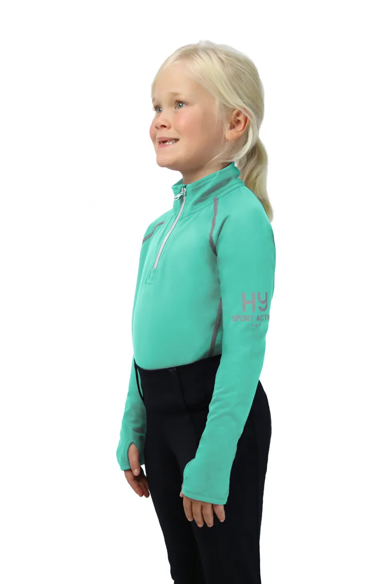 Hy Sport Active Young Rider Base Layer - Spearmint Green