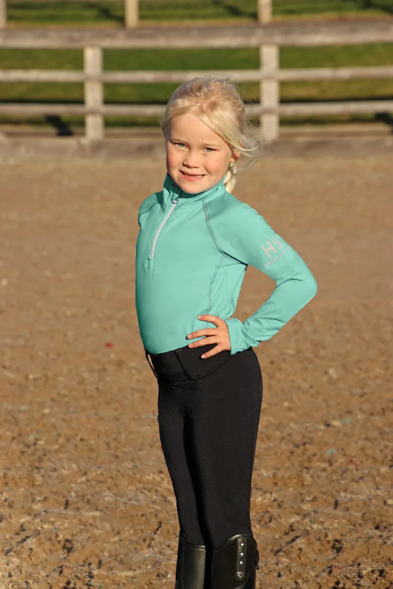 Hy Sport Active Young Rider Base Layer - Spearmint Green-1