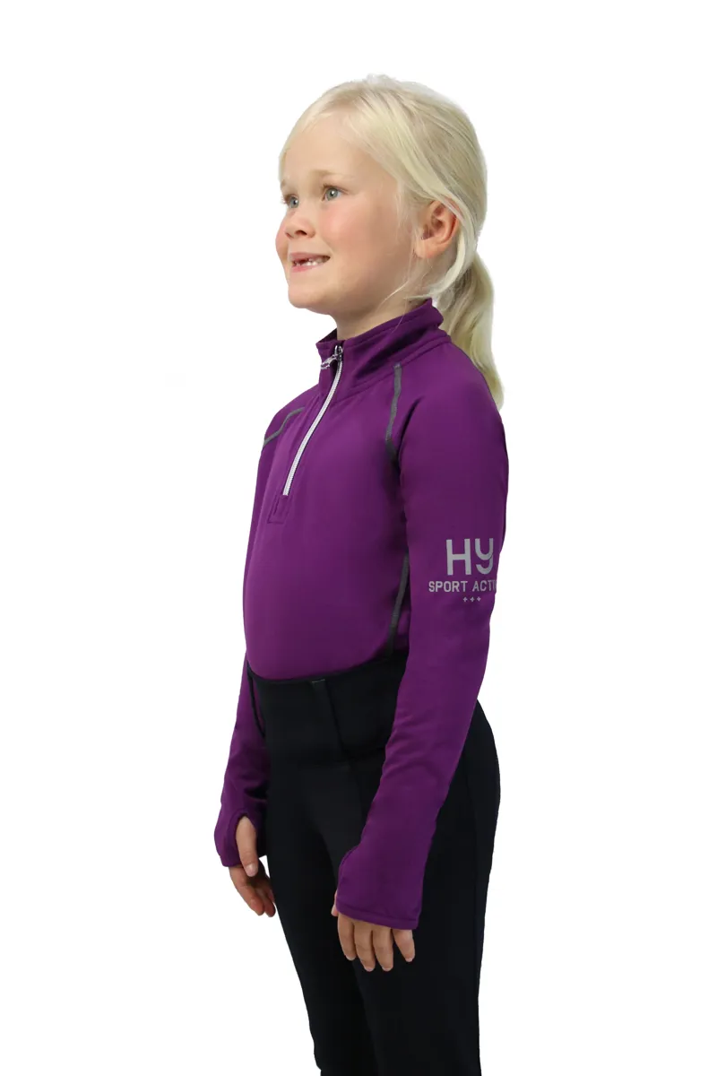 Hy Sport Active Young Rider Base Layer - Amethyst Purple