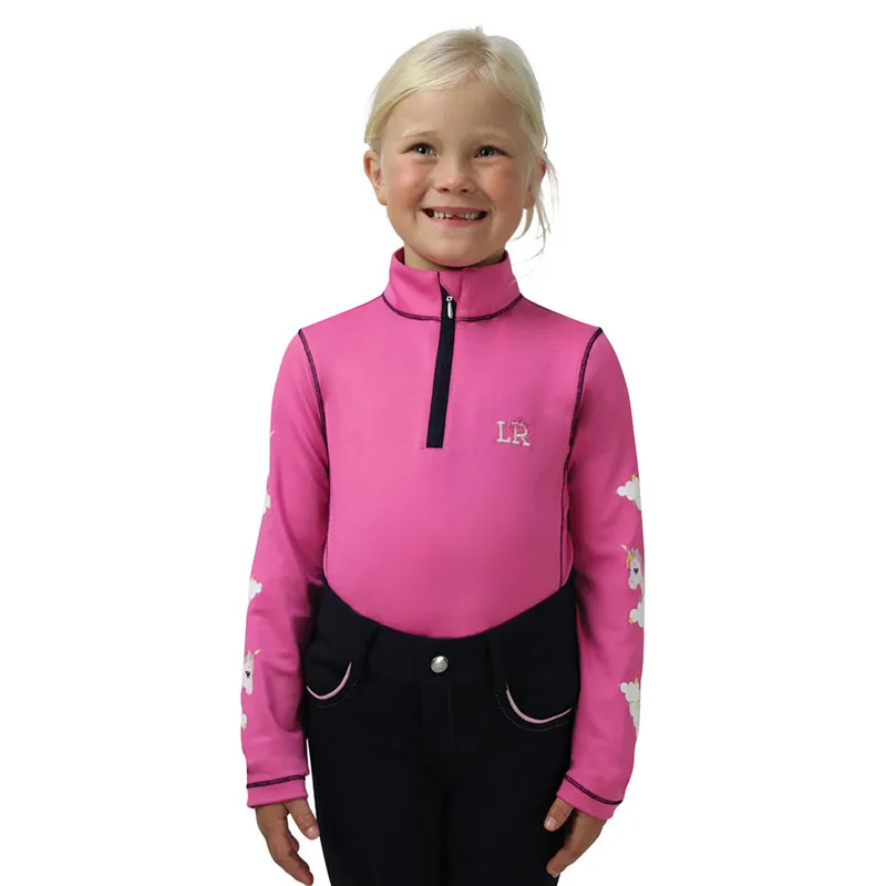Little Unicorn Little Rider Children's Base Layer - Pink/Navy