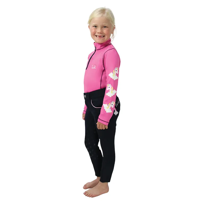 Little Unicorn Little Rider Children's Base Layer - Pink/Navy-2