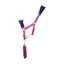 Hy Equestrian Belton Fleece Head Collar and Lead Rope Set - Navy/Pink