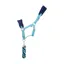 Hy Equestrian Belton Fleece Head Collar and Lead Rope Set - Navy/Teal