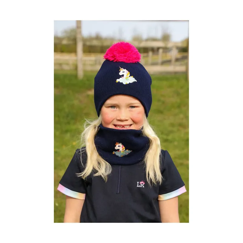 Little Rider Little Unicorn Hat - Navy/Pink -1