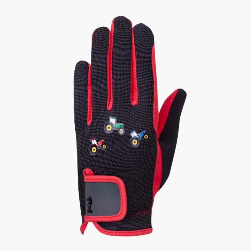 Little Knight Tractor Collection Gloves - Grey/Red 