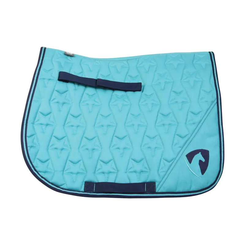Hy Equestrian Belton Saddle Pad - Teal/Navy