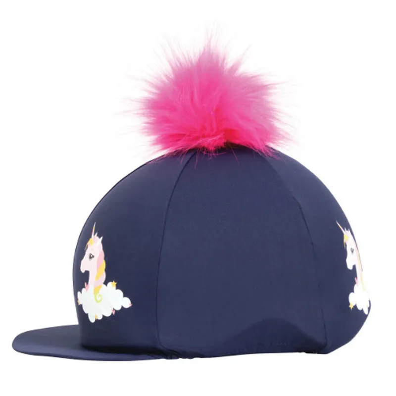 Little Rider Little Unicorn Hat Cover - Navy/Pink 
