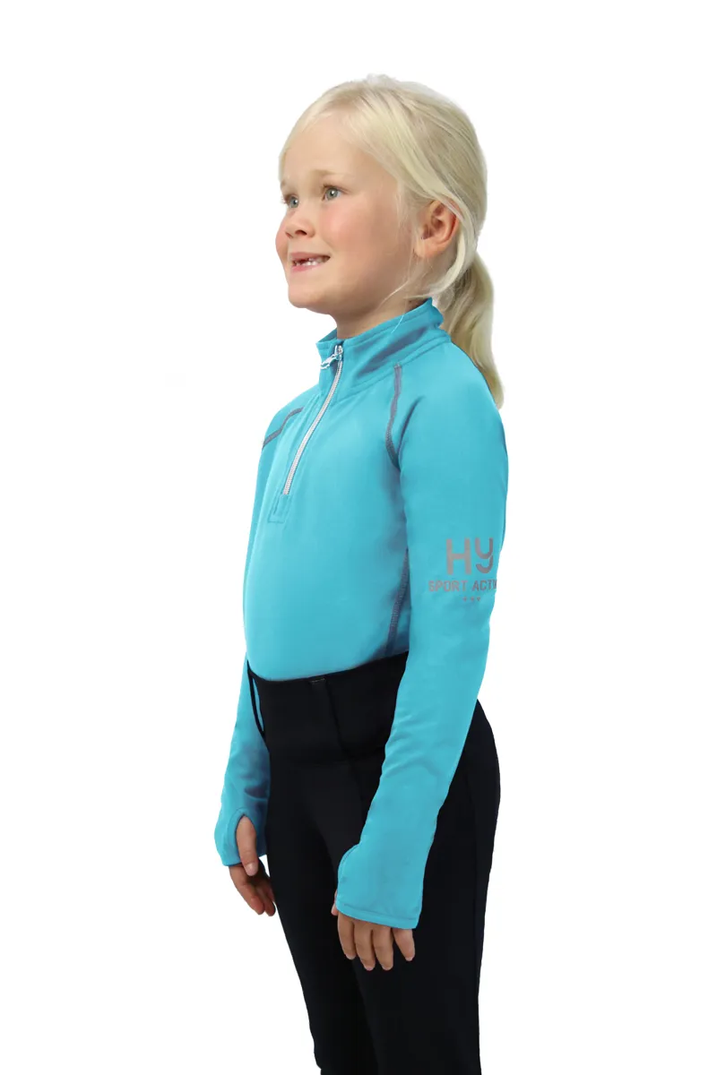 Hy Sport Active Young Rider Base Layer - Sky Blue