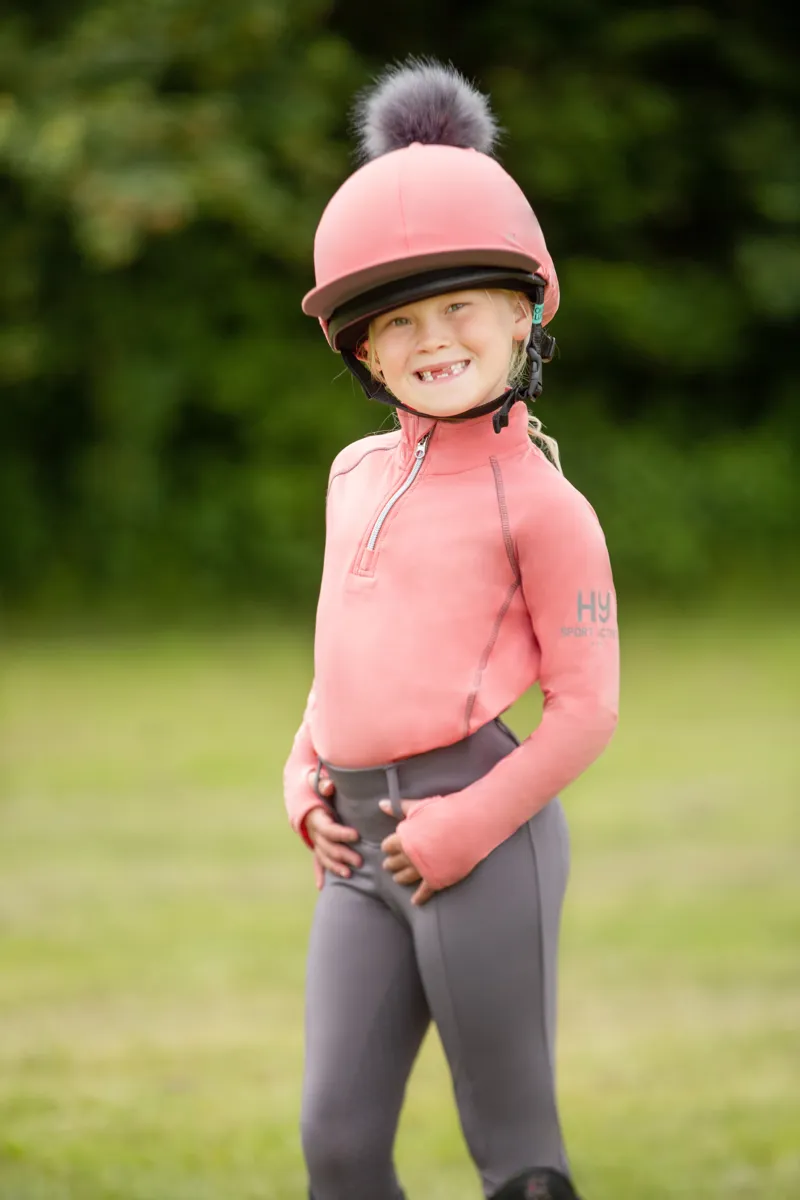 Hy Sport Active Young Rider Base Layer - Coral Rose-1