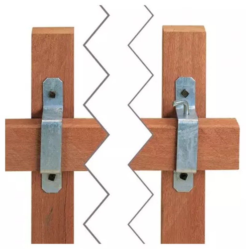 Stubbs Slip Rail Bracket Set - Silver