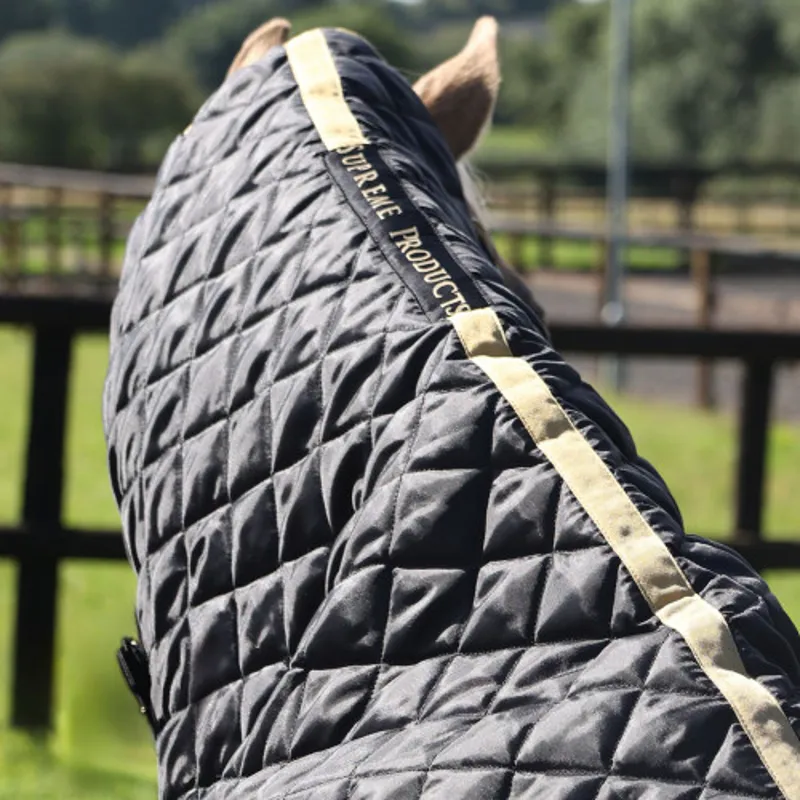 Supreme Products Show Quilted Hood - Black/Gold-1