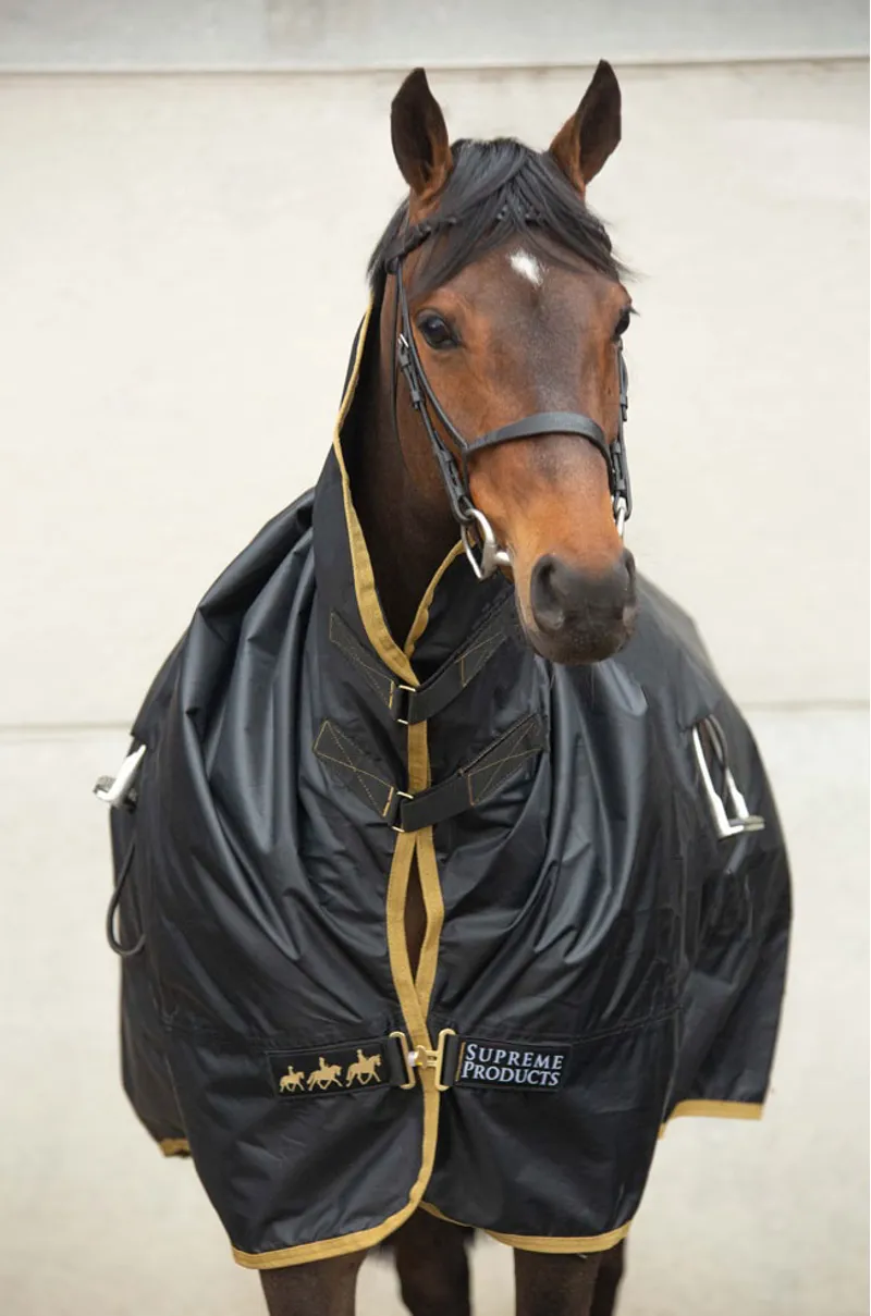 Supreme Products Pro Groom Rain Sheet - Black/Gold-1