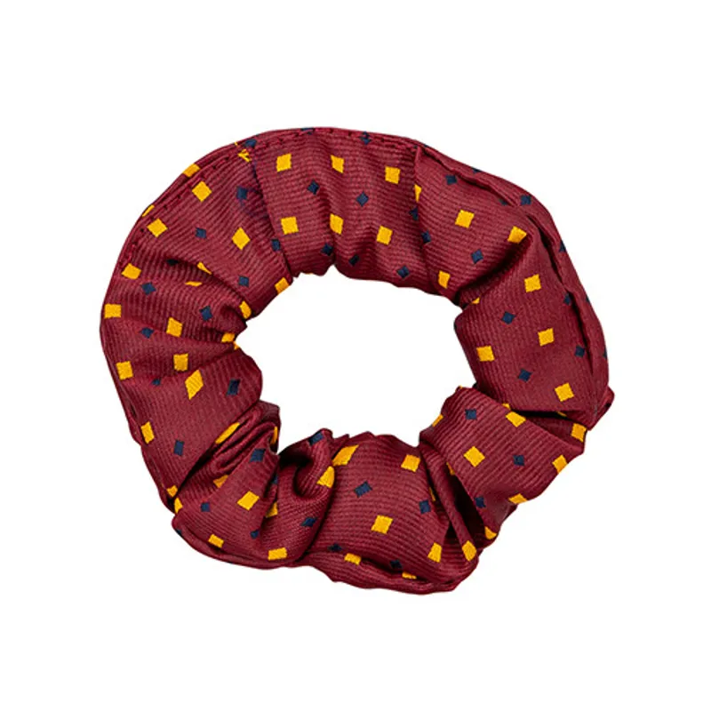 Supreme Products Show Scrunchie - Burgundy/Gold Diamonds