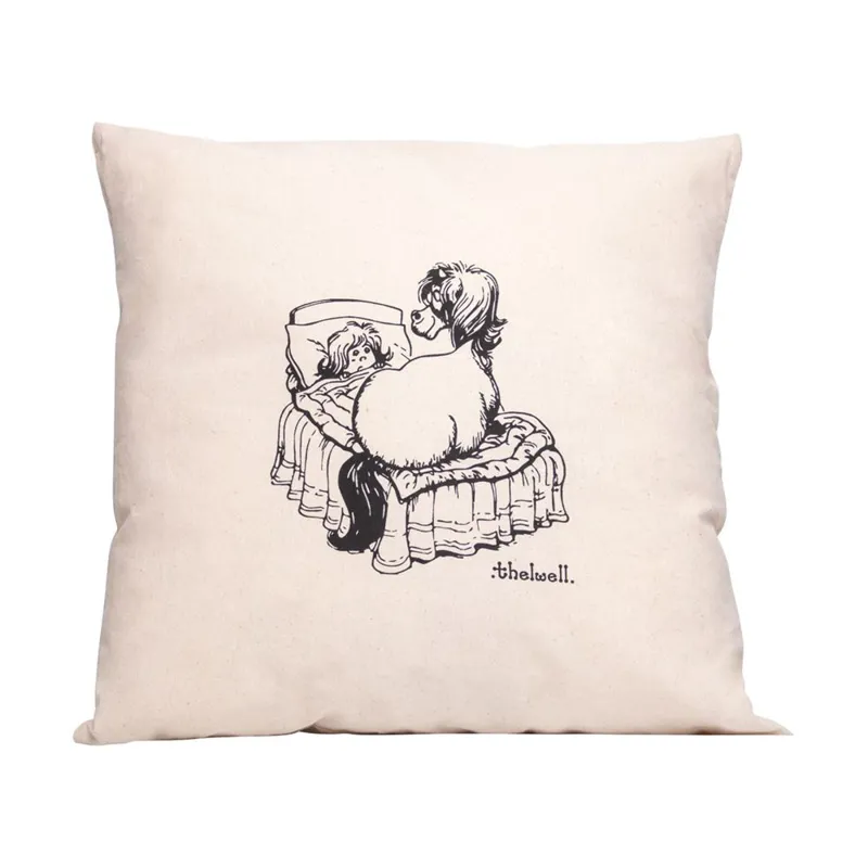 Hy Equestrian Thelwell Collection Bedtime Cushion - Beige