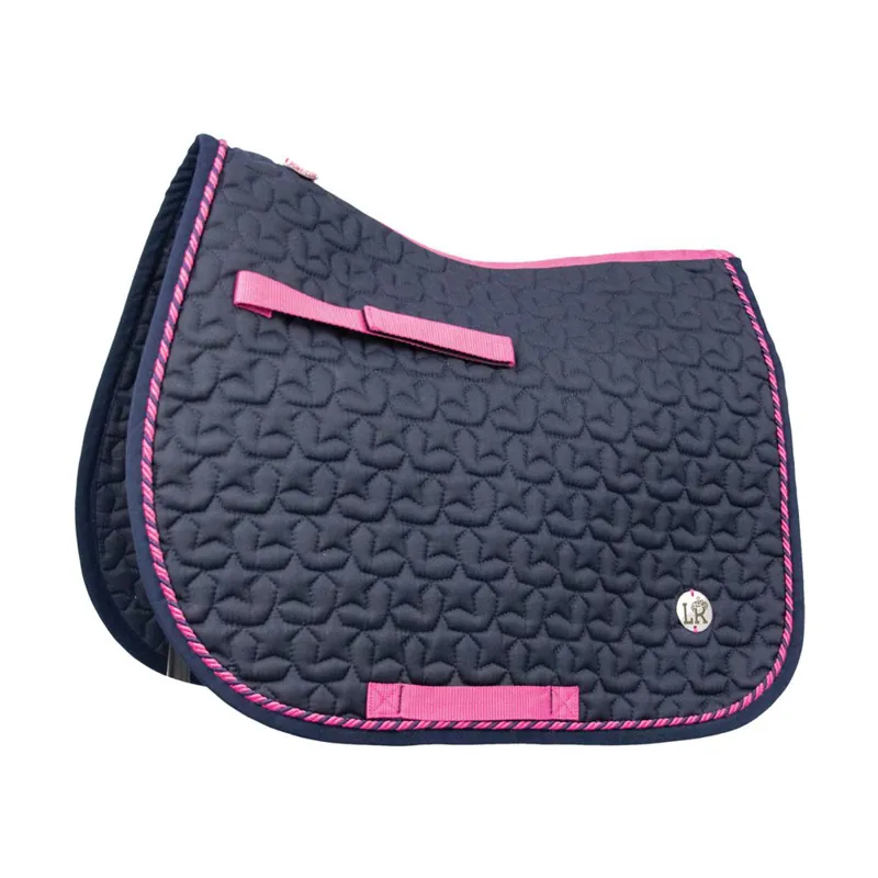 Hy Equestrian Suzie Saddle Pad by Little Rider - Navy/Pink